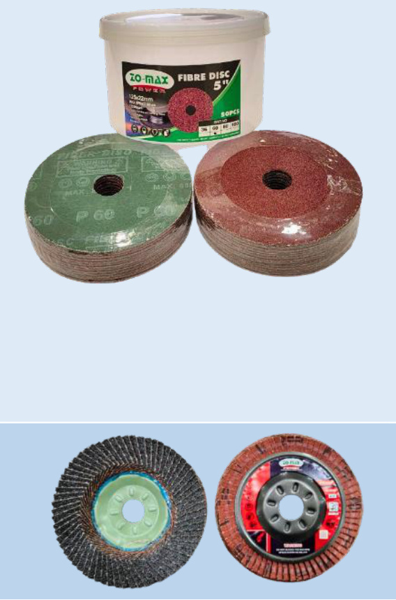 ZOMAK Fiber Discs 5" (Grit #24–#120)
